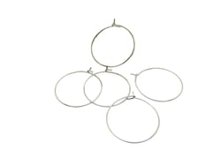 4 Créoles 25mm acier inoxydable