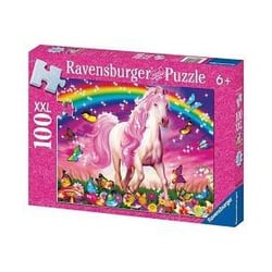Puzzle 2D 100 pièces - Rêve de cheval pailleté - Ravensburger