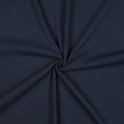Tissu Jersey Coton côtelé uni Bleu marine