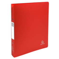 Classeur 2 anneaux 30mm polypropylène OPAK rigide 10/10e - A4 Maxi. - Rouge - x 10 - Exacompta