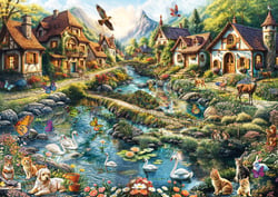 Puzzle 1000 pièces - Village en Lisière de Forêt - Schmidt Spiele