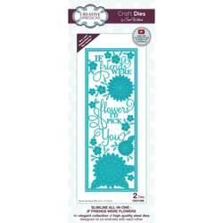 Matrices de découpe - Cadre floral - 2 dies Slimline - Creative Expressions