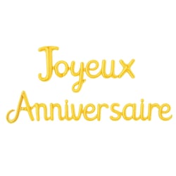 Ballon aluminium Joyeux Anniversaire - or