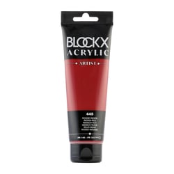 Peinture acrylique - Rouge indien - 445 - BLOCKX Artist - Qualité beaux-arts - Tube 120ml