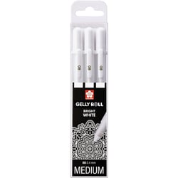 Stylo encre gel SAKURA - Gelly Roll - Blanc - Pointe ronde