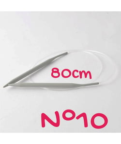 Aiguilles à tricoter circulaires Aluminium 2mm à 10mm X 80 cm - Rico Design taille n°10