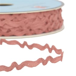 Bobine 25m serpentine asymétrique 8mm Vieux Rose