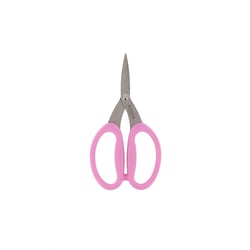 Ciseaux de précision micro-dentés - Grands anneaux souples - Rose