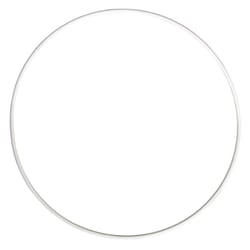 Anneaux en métal, revêtus, blancs,18cm