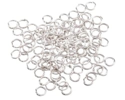 100 anneaux ouverts 6 mm métal argenté clair épaisseur 1 mm - création bijoux perles