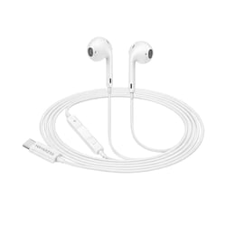 Mayaxess Écouteurs Filaires USB-C avec Micro intégré pour Samsung Galaxy S20 Blanc