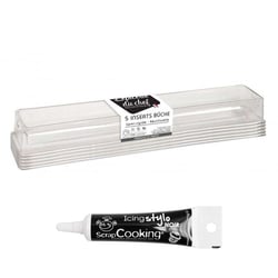 5 inserts bûche de Noël + Stylo glaçage noir