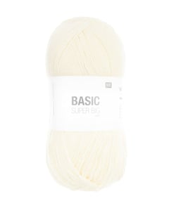 Pelote de Laine à tricoter Basic SUPER BIG ARAN - 400GR - RICO Design 01 Ecru