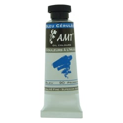 Peinture à l'huile fine en tube  bleu ceruleen 45ml - Amt