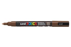 Lot de 6 marqueurs peinture pointe conique fine 0,9 - 1,3 mm - POSCA - Marron