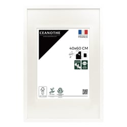 Cadre photo Milan blanc 40x60 cm avec passe-partout
