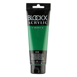 Peinture acrylique - Vert permanent clair - 612 - BLOCKX Artist - Qualité beaux-arts - Tube 120ml