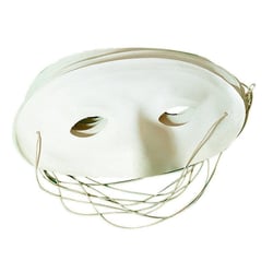 MégaCréa DIY - Masques enfant Loups en plastique blanc 8,5 x 16 cm x 5 pièces