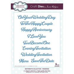 Matrices de découpe - Sentiments anglais mariage - 9 dies - Creative Expressions