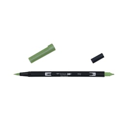 Lot de 6 feutres à dessin double pointe pinceau - TOMBOW - Vert asperge - ABT Dual Brush Pen