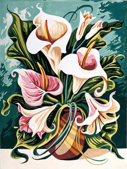 Canevas antique Douceur rose 40x50cm