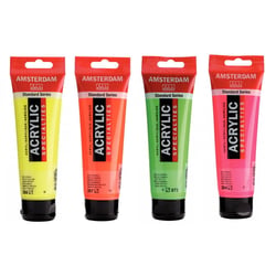 4 tubes de peinture Acrylique Amsterdam assortiment reflex 120ml