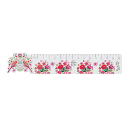 Règle dye cut illustrée 15cm - Floral Folk - Hirondelles & Cie
