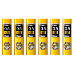 Mine de rechange - PENTEL - AIN STEIN C275 - 0,5 mm - Dureté 4B - Lot de 6 étuis de 40 mines