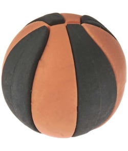 Basket-ball miniature, 2,5 cm de diamètre pour le monde des lutins - Rico Design Orange