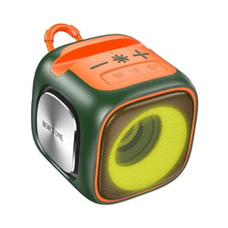 Enceinte Bluetooth Sportive 5.3 LED Lumineuse Son Hi-Fi Autonomie 3h Ultra Portable Vert YONIS