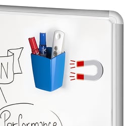 Pot à crayons magnétique à aimanter bleu océan Gloss - CEP