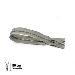 Fermeture éclair Z54 - moulée 6mm Séparable - 80 cm