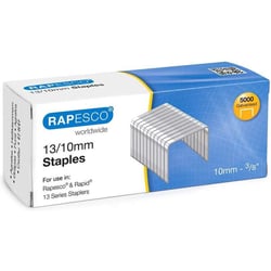 Agrafes - 13/10mm - Boite de 5000 - Argent/galvanisées - Rapesco