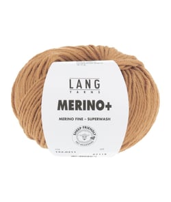 Pelote de Laine à tricoter MERINO + (PLUS) - Lang Yarns Jaune (211)