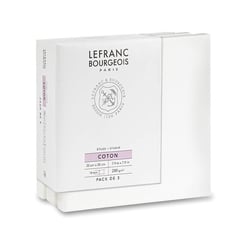 Lot de 3 châssis coton 20x20cm - Lefranc Bourgeois