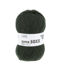 Pelote à tricoter SUPER SOXX 4 fils - 100 Gr - Lang Yarns - La laine à chaussettes incontournable 0018 Vert