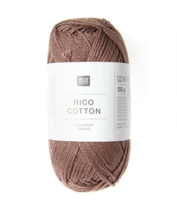 Coton à tricoter ou à crocheter Rico Cotton - Rico Design 100 Mûre