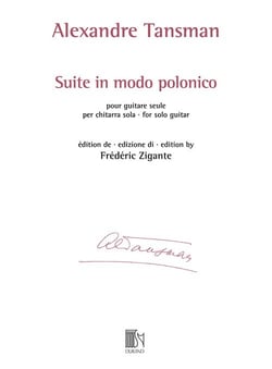 Partition musicale - Suite in modo polonico - Alexandre Tansman - Pour guitare seule