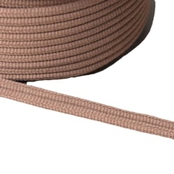 Double cordon 9mm marron chocolat au mètre