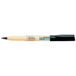 Lot de 12 marqueurs textiles permanents pointe conique fine 2 mm - PENTEL - Noir