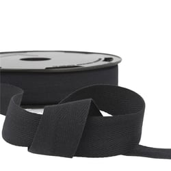 Bobine 50m sergé coton Noir