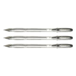 Roller encre gel UNI-BALL Signo UM120NM - Argent - Pointe moyenne 0,7 mm - Lot de 3