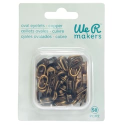 50 oeillets ovales cuivrés - We R- pour perforatrice à oeillets ovales