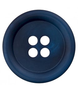Carte de 2 boutons classique chiné à rebord 4 trous 23mm - Prym Bleu Marine