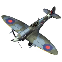 Aviation - Supermarine Spitfire - Maquette 3D en métal avec 2 feuilles