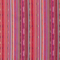 Tissu Jacquard Mexicain Rayé sur fond Rose fuchsia