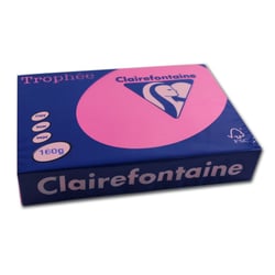 Ramette de papier - A4 - Rose fuschia - 160g - Impression - 250 feuilles - Clairefontaine Trophée