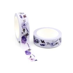 Washi masking Tape ruban adhésif scrapbooking décoration 1,5 x 9 m ROSE MAUVE LAVANDE