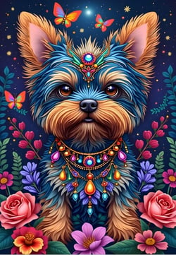 Puzzle 1000 pièces - Le Chien au Pays des Fleurs - Alipson Puzzle