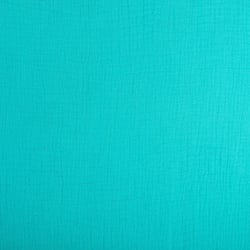 Tissu Double gaze de coton uni Turquoise